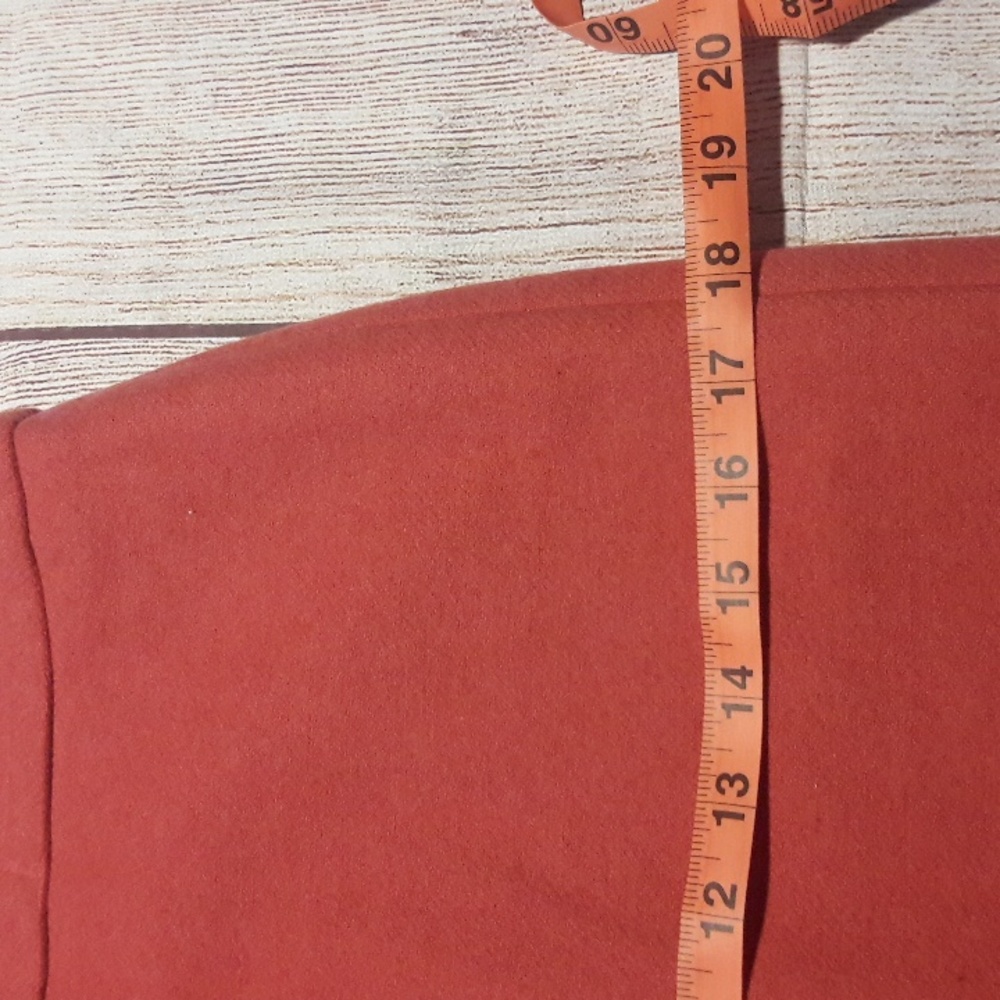 J. Crew Factory wool viscose blend lined midi coral color skirt size 4 - Picture 9 of 10